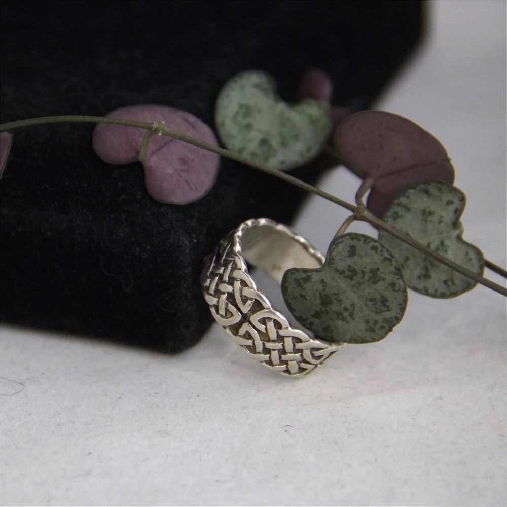 Peter Stone Sterling Silver Celtic Knot Band Ring Size 8 925 Silver